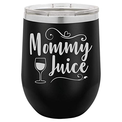 Mom Juice Wine Glasses on