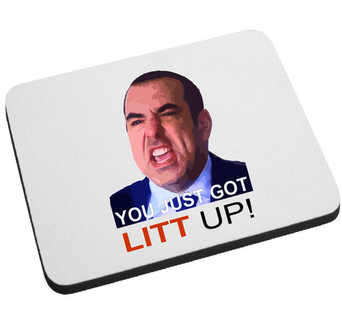 You Just Got Litt Up! Mouse Pad Louis Litt Suits by BeeGeeTees