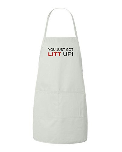 You Just Got Litt Up Suits Funny BBQ Lawyer Apron by BeeGeeTees