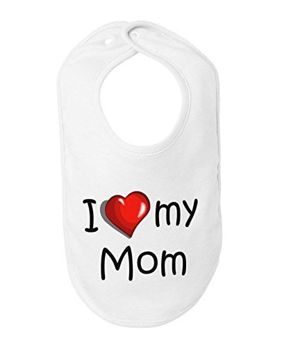 BeeGeeTees I Love My Mom Cute Baby Bib