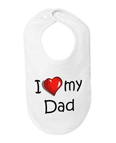 BeeGeeTees I Love My Dad Cute Baby Bib