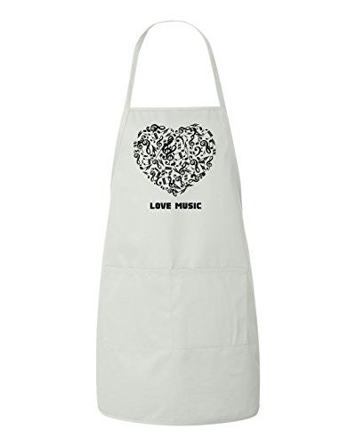 Love Music Heart Apron by BeeGeeTees®