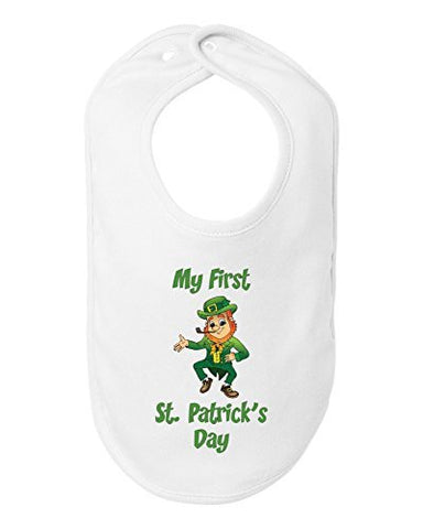 My First St Patrick's Day Bib Funny Leprechan Baby Shower Gift by BeeGeeTees®