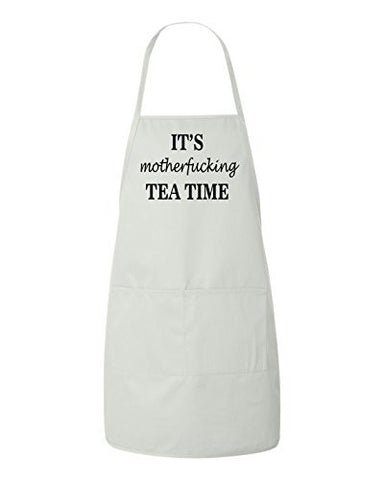 It's Motherfucking Tea Time Funny Apron by BeeGeeTees®