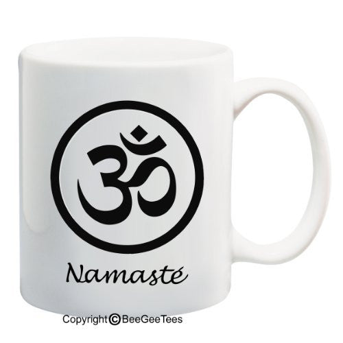 NAMASTE YOGA. Coffee or Tea Cup 11 or 15 oz Mug by BeeGeeTees #01308