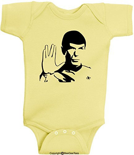 Spock Live Long And Prosper Leonard Nimoy Soft One Piece Bodysuit by BeeGeeTees®