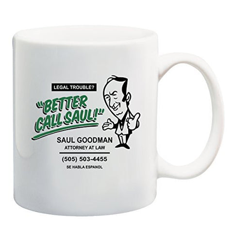 BETTER CALL SAUL GOODMAN Breaking Bad Funny Lawyer Coffee or Tea Cup 15 oz Mug by BeeGeeTees®