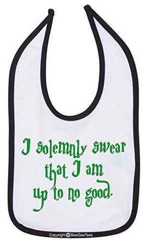 I Solemnly Swear That I Am Up To No Good Bib Funny Baby Shower Gift by BeeGeeTees®