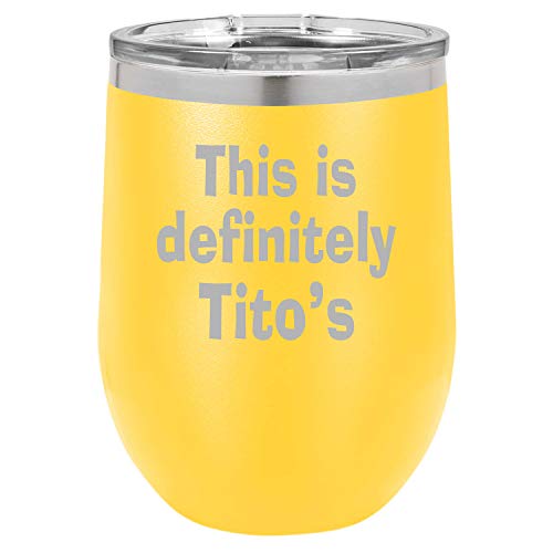 This Is Definitely Vodka Funny Wine Tumbler Laser Engraved Insulated Stainless Steel Cup With Lid