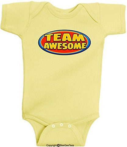 The Awesome Baby Series Funny One Piece Romper Bodysuit by BeeGeeTees® (Unisex-Baby)