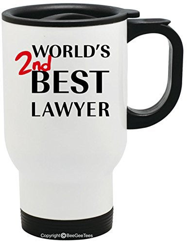 World's 2nd Best Lawyer Better Call Saul Goodman Breaking Bad Funny Travel Mug 14 oz Stainless Steel by BeeGeeTees®