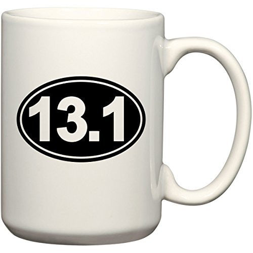 13.1 Half Marathon Coffee Mug Office Tea Cup by BeeGeeTees