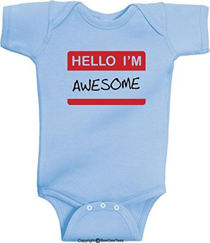 The Awesome Baby Series Funny One Piece Romper Bodysuit by BeeGeeTees® (Unisex-Baby)