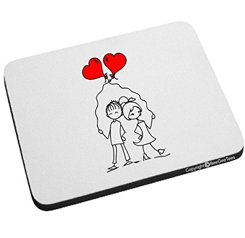 Entangled Hearts In Love Mouse Pad Valentines Day Birthday Gift by BeeGeeTees