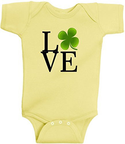 Love Clover St Patrick's Day Irish Leprechaun Romper One Piece by BeeGeeTees®