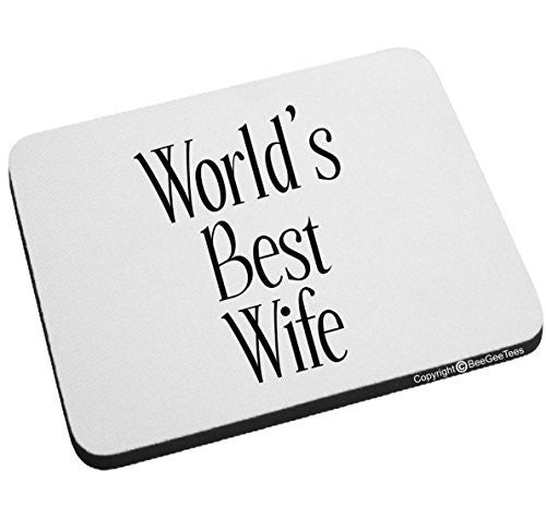 World's Best Wife Mouse Pad Valentines Day, Birthday Gift, Mothers Day Gift by BeeGeeTees