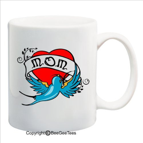 Mom With Bluebird - Happy Birthday or Mothers Day 15 oz Mug by BeeGeeTees 09481