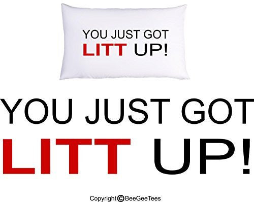 You Just Got Litt Up Suits Pillowcase Lawyer Gift by BeeGeeTees® (1 Queen Pillowcase)