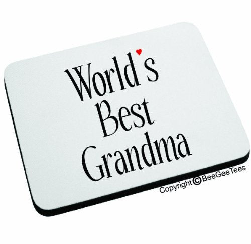 WORLD'S BEST GRANDMA Mouse Pad Mothers Day Gift by BeeGeeTees