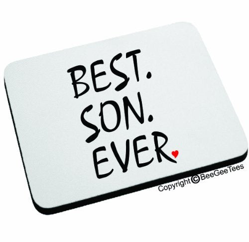 BEST SON EVER Mouse Pad. Happy Birthday Gift! by BeeGeeTees 04887