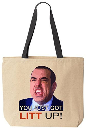 You Just Got Litt Up by Louis Litt! - Funny Canvas Tote by BeeGeeTees