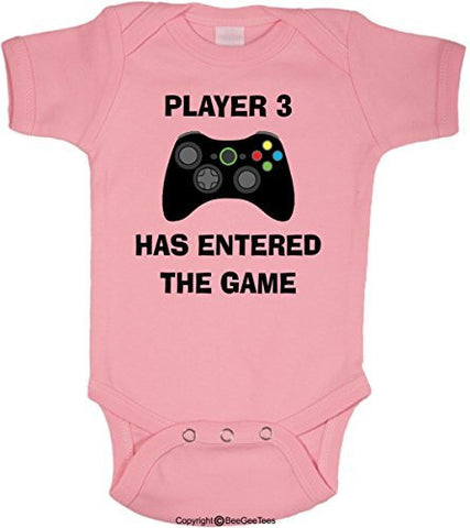 Player 3 Has Entered The Game Funny Baby One Piece by BeeGeeTees (Boys and Girls)