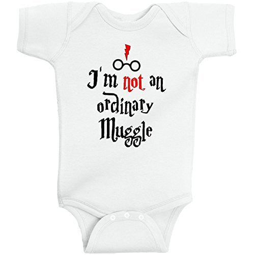 I'm Not An Ordinary Mug Romper BeeGeeTees® (18 Months, White)