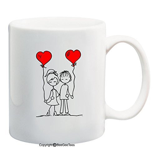 Friends In Love Coffee Mug Valentines Day Gift by BeeGeeTees® (11 oz)