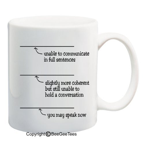 You May Speak Now Coffee or Tea Mug 11 or 15 oz Funny Ceramic Cup in White, Metallic Gold, Pink or Silver by BeeGeeTees #05982