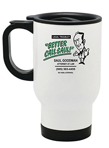 Better Call Saul Goodman Breaking Bad Lawyer Travel Mug 14 oz Stainless Steel by BeeGeeTees®