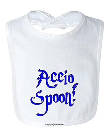 Accio Spoon Bib Funny Baby Shower Gift by BeeGeeTees 02284-BIB