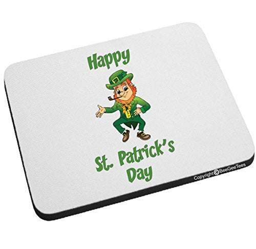 Happy St Patrick's Day Mouse Pad Leprechaun by BeeGeeTees®