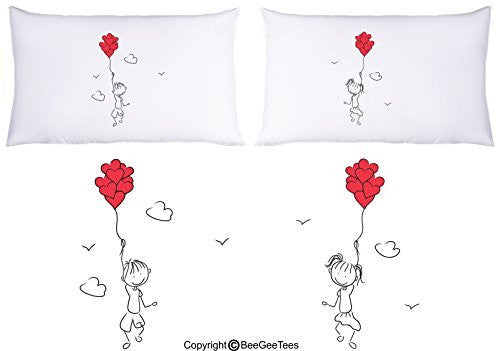 Let's Fly Away Together In Love Couple Pillowcases Valentines Day Gift by BeeGeeTees