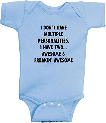 The Awesome Baby Series Funny One Piece Romper Bodysuit by BeeGeeTees® (Unisex-Baby)