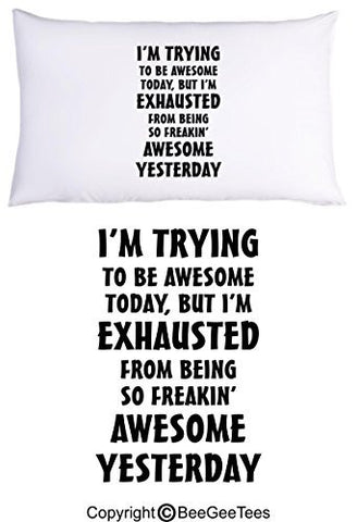 The AWESOME Pillowcase Collection by BeeGeeTees® (1 Queen Pillowcase)