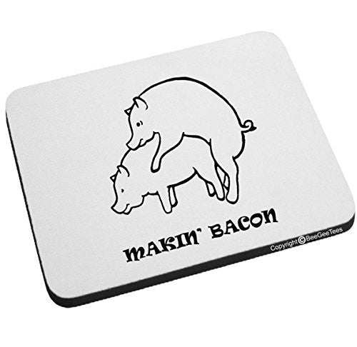 Makin' Bacon Mouse Pad Valentines Day Birthday Gift by BeeGeeTees