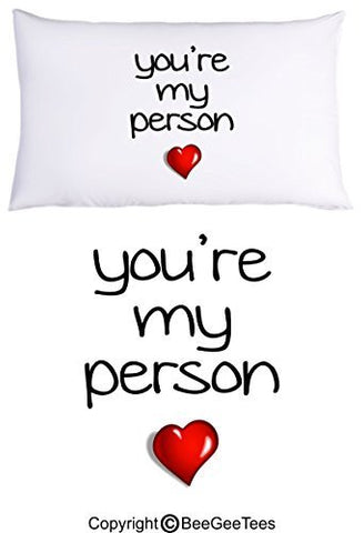 You're My Person Soft Pillow Case Cover 20X30 One Side Printing Pillowcase Valentine's Day Gift Popular Design by BeeGeeTees