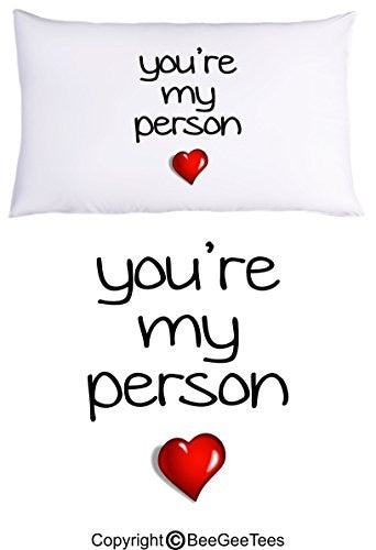 You're My Person Soft Pillow Case Cover 20X30 One Side Printing Pillowcase Valentine's Day Gift Popular Design by BeeGeeTees