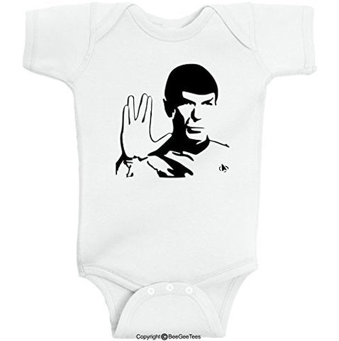 Spock Live Long And Prosper Leonard Nimoy Soft One Piece Bodysuit by BeeGeeTees®