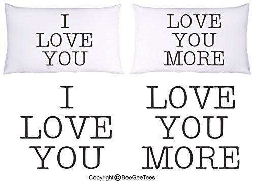 Valentine's Day - Love You More Pillowcase Set of 2