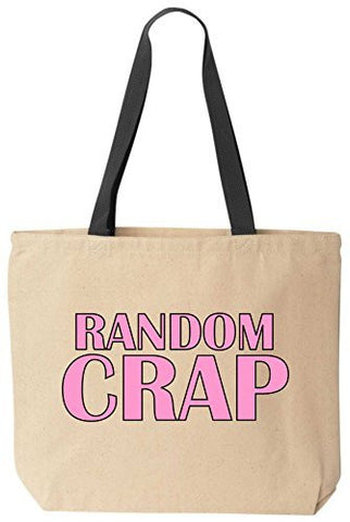 Random Crap - Funny Cotton Canvas Tote Bag - Reusable by BeeGeeTees