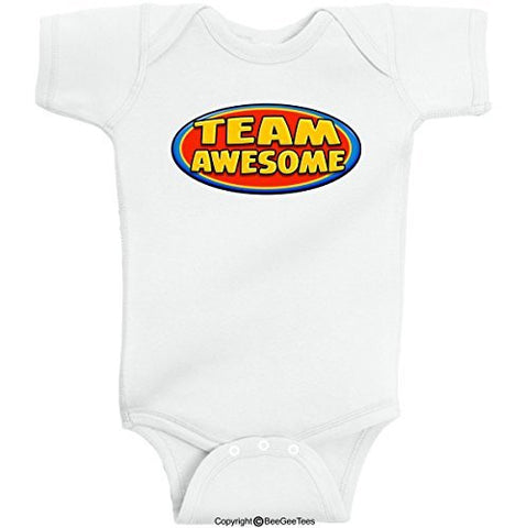 The Awesome Baby Series Funny One Piece Romper Bodysuit by BeeGeeTees® (Unisex-Baby)