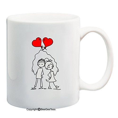 Entangled Hearts In Love Coffee Mug Valentines Day Gift by BeeGeeTees®