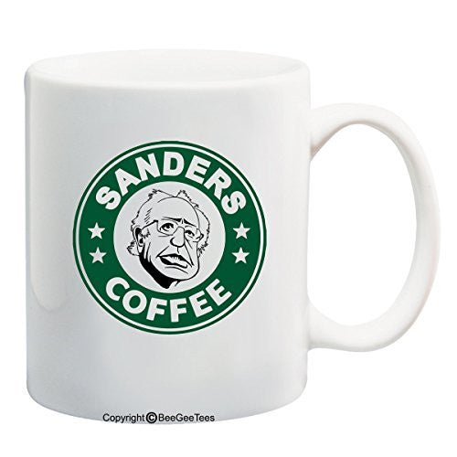 Bernie Sanders For President Funny Starbucks Coffee Mug by BeeGeeTees®