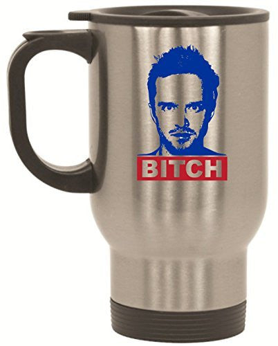 Bitch Breaking Bad Stainless Steel Travel Mug by BeeGeeTees® (14 oz)