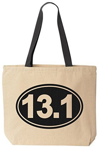 13.1 Half Marathon - Reusabe Tote Bag Black Handle by BeeGeeTees