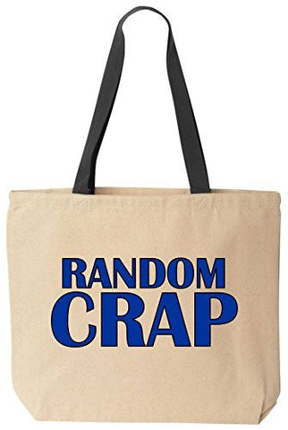 Random Crap - Funny Cotton Canvas Tote Bag - Reusable by BeeGeeTees