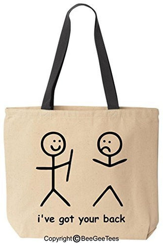 i've got your back Reusable Canvas Bag by BeeGeeTees®