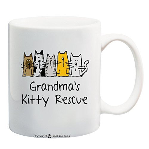 Grandma's Kitty Rescue Coffee or Tea Cup 11 oz or 15 oz Mug by BeeGeeTees®