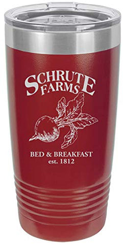 Beet Farms Office 20 oz Funny Insulated Tumbler Laser Engraved Unbreakable Beverage Cup With Lid Multiple Colors